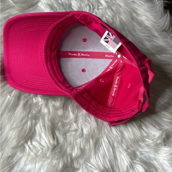 Psycho Bunny Fuchsia Cap Iconic Logo Colorful Cotton Adjustable Casual - NEW - Picture 3 of 4